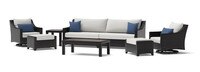 Deco™ 8 Piece Sunbrella® Outdoor Sofa & Motion Club Chair Set - Bliss Ink