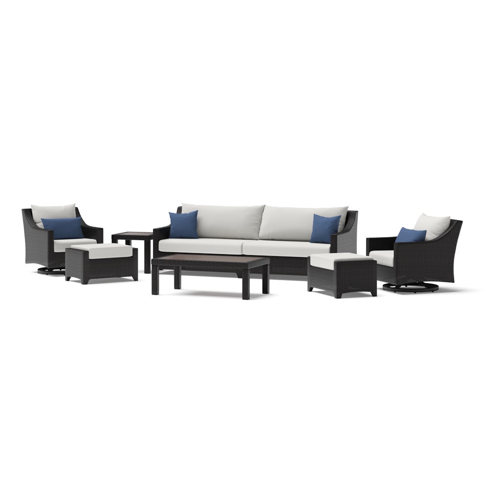 Deco™ 8 Piece Sunbrella® Outdoor Sofa & Motion Club Chair Set - Bliss Ink