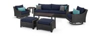 Deco™ 8 Piece Polyester Outdoor Sofa & Motion Club Chair Set - Blue