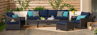 Deco™ 8 Piece Sunbrella® Outdoor Sofa & Motion Club Chair Set - Charcoal Gray