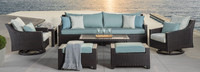 Deco™ 8 Piece Sunbrella® Outdoor Sofa & Motion Club Chair Set - Charcoal Gray