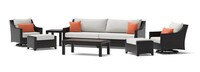 Deco™ 8 Piece Sunbrella® Outdoor Sofa & Motion Club Chair Set - Cast Coral