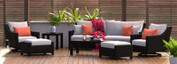 Deco™ 8 Piece Sunbrella® Outdoor Sofa & Motion Club Chair Set - Ginkgo Green