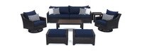 Deco™ 8 Piece Sunbrella® Outdoor Sofa & Motion Club Chair Set - Navy Blue