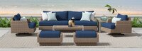 Portofino® Repose 7 Piece Sunbrella® Outdoor Motion Seating Set - Laguna Blue