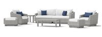 Cannes™ 8 Piece Sunbrella® Outdoor Sofa & Club Chair Set - Bliss Ink