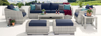 Cannes™ 8 Piece Outdoor Sofa & Club Chair Set - Blue