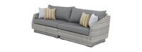Cannes™ 8 Piece Sunbrella® Outdoor Sofa & Club Chair Set - Charcoal Gray