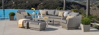 Cannes™ 8 Piece Sunbrella® Outdoor Sofa & Club Chair Set - Charcoal Gray