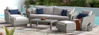 Cannes™ 8 Piece Sunbrella® Outdoor Sofa & Club Chair Set - Charcoal Gray