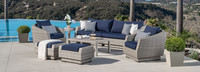 Cannes™ 8 Piece Sunbrella® Outdoor Sofa & Club Chair Set - Charcoal Gray