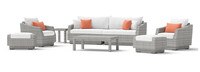 Cannes™ 8 Piece Sunbrella® Outdoor Sofa & Club Chair Set - Cast Coral