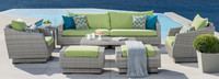 Cannes™ 8 Piece Sunbrella® Outdoor Sofa & Club Chair Set - Ginkgo Green