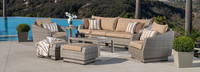 Cannes™ 8 Piece Sunbrella® Outdoor Sofa & Club Chair Set - Ginkgo Green