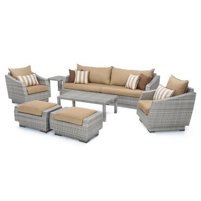 Cannes™ 8 Piece Sofa & Club Chair Set - Maxim Beige