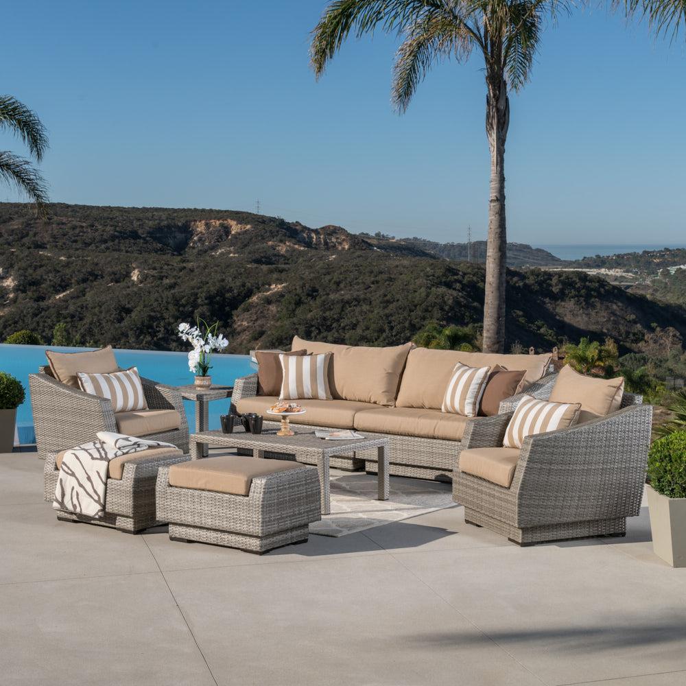 Castelli 8 piece discount rattan sofa