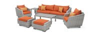 Cannes™ 8 Piece Sofa & Club Chair Set - Tikka Orange