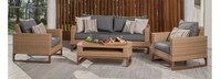 Mili™ 8 Piece Sunbrella® Outdoor Sofa & Club Chair Set - Charcoal Gray