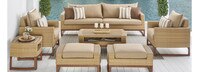 Mili™ 8 Piece Sunbrella® Outdoor Sofa & Club Chair Set - Charcoal Gray
