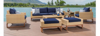 Mili™ 8 Piece Sunbrella® Outdoor Sofa & Club Chair Set - Charcoal Gray