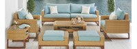 Mili™ 8 Piece Sunbrella® Outdoor Sofa & Club Chair Set - Charcoal Gray