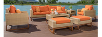 Mili™ 8 Piece Sunbrella® Outdoor Sofa & Club Chair Set - Charcoal Gray