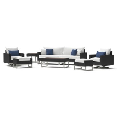 Milo™ Espresso 8 Piece Motion Seating Set - Bliss Ink