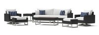 Milo™ Espresso 8 Piece Motion Seating Set - Centered Ink
