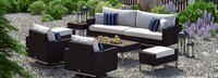 Milo™ Espresso 8 Piece Motion Seating Set - Centered Ink