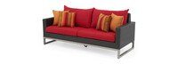 Milo™ Espresso 8 Piece Motion Seating Set - Sunset Red