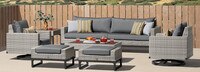 Milo™ Gray 8 Piece Motion Seating Set - Charcoal Gray