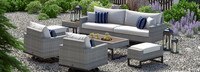 Milo™ Gray 8 Piece Motion Seating Set - Centered Ink
