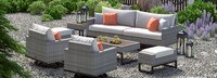 Milo™ Gray 8 Piece Motion Seating Set - Cast Coral