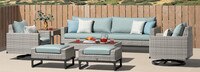 Milo™ Gray 8 Piece Motion Seating Set - Maxim Beige
