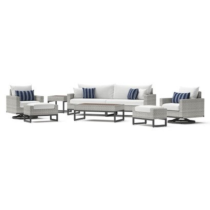 Milo™ Gray 8 Piece Motion Seating Set
