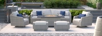 Cannes™ 8 Piece Sunbrella® Outdoor Motion Fire Set - Bliss Ink