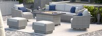 Cannes™ 8 Piece Sunbrella® Outdoor Motion Fire Set - Bliss Ink