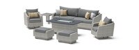 Cannes™ 8 Piece Sunbrella® Outdoor Motion Fire Set - Charcoal Gray