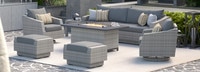 Cannes™ 8 Piece Sunbrella® Outdoor Motion Fire Set - Charcoal Gray