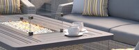 Cannes™ 8 Piece Sunbrella® Outdoor Motion Fire Set - Charcoal Gray