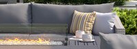Cannes™ 8 Piece Sunbrella® Outdoor Motion Fire Set - Charcoal Gray
