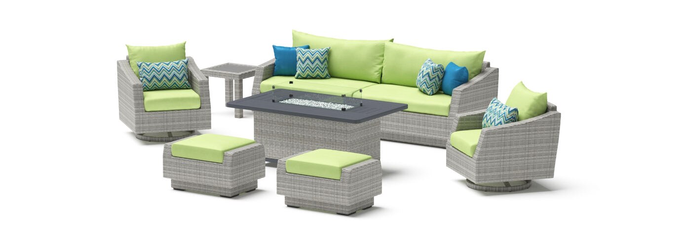 Cannes 8 Piece Outdoor Motion Fire Set - Thumbnail 2