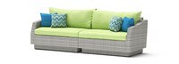 Cannes 8 Piece Sunbrella Outdoor Motion Fire Set - Ginkgo Green