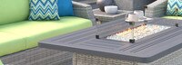 Cannes 8 Piece Sunbrella Outdoor Motion Fire Set - Ginkgo Green