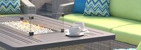 Cannes 8 Piece Sunbrella Outdoor Motion Fire Set - Ginkgo Green