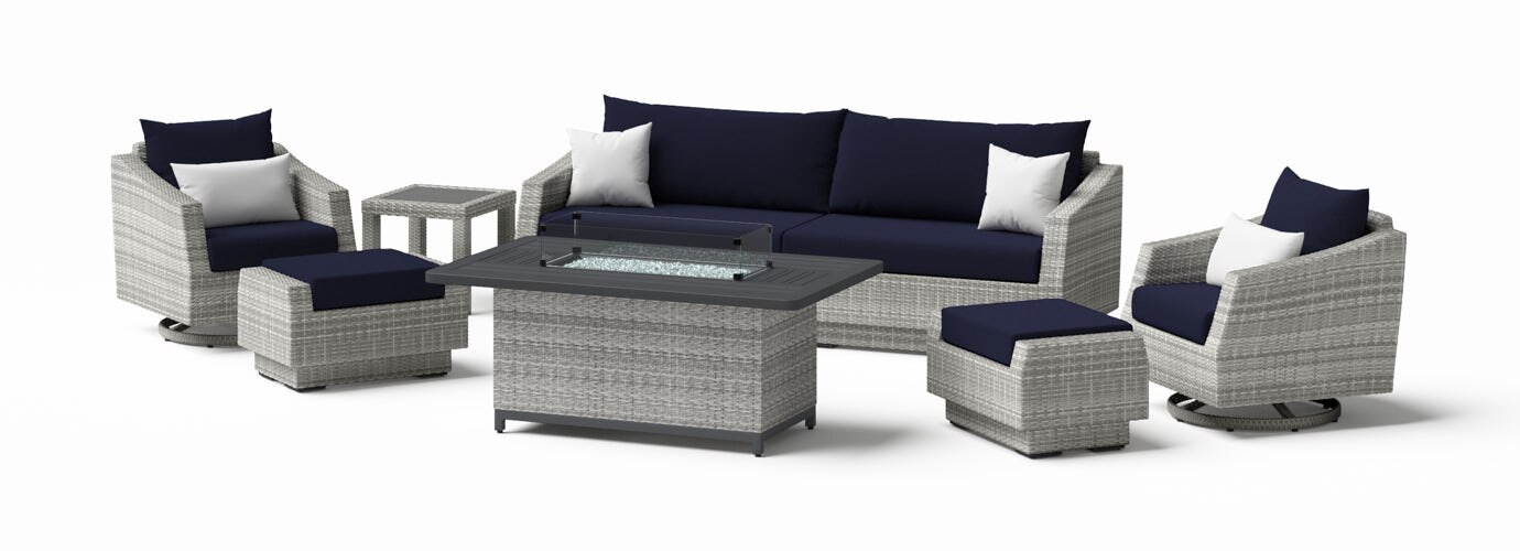 Cannes 8 Piece Outdoor Motion Fire Set - Thumbnail 4