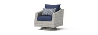 Cannes 8 Piece Sunbrella Outdoor Motion Fire Set - Navy Blue