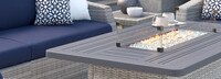 Cannes 8 Piece Sunbrella Outdoor Motion Fire Set - Navy Blue