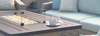 Cannes™ 8 Piece Sunbrella® Outdoor Motion Fire Set - Spa Blue