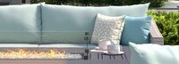Cannes™ 8 Piece Sunbrella® Outdoor Motion Fire Set - Spa Blue
